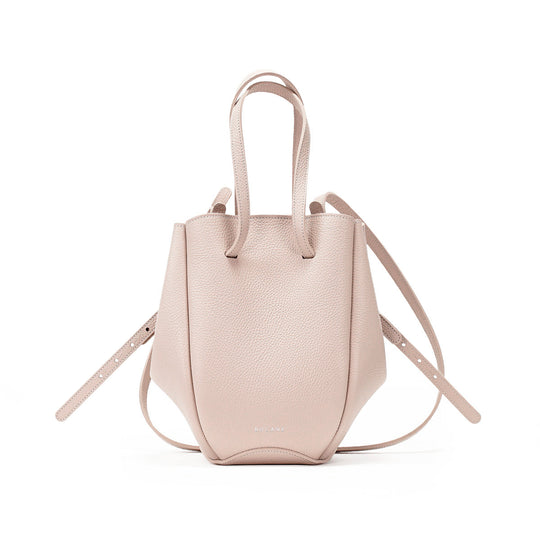 Pétale Bag, Textured Leather, Rose Vanilla Color, with Extras