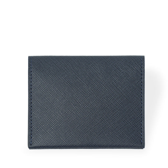 Libre Card Case, Navy Blue Saffiano Leather