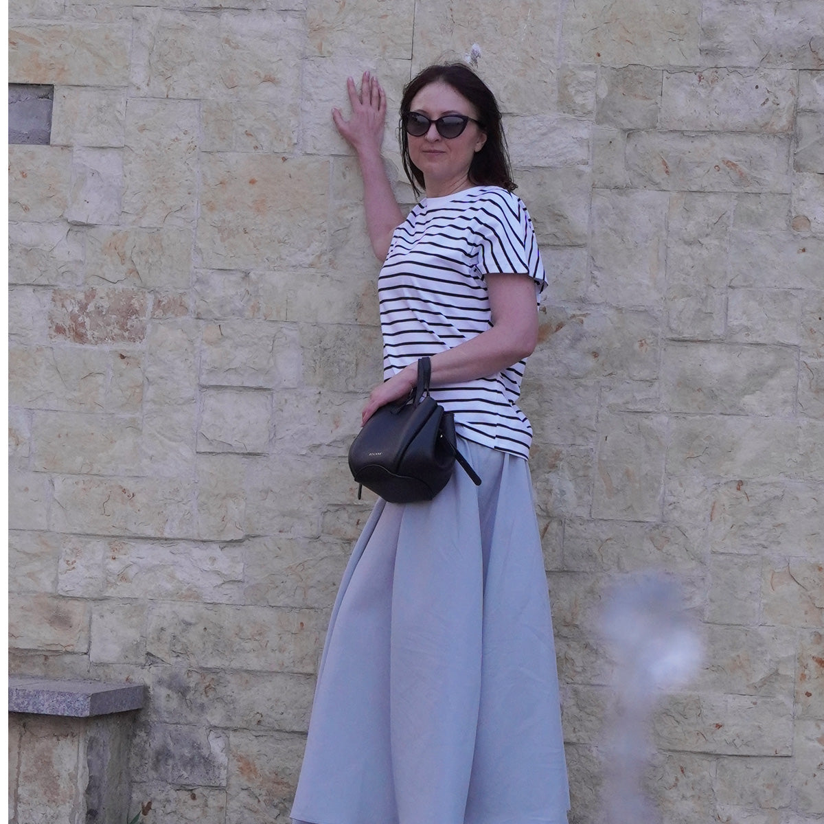 Bijou Pétale Bag, Textured Leather, Coral Color