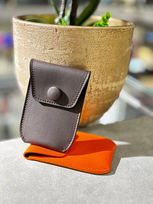 Espresso Brown Leather Key Case