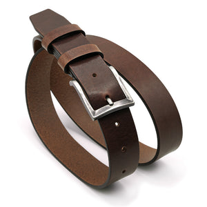Italian Leather belt, Antique Brown Casual