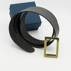 Black Textured Leather belt, Iconic Collection