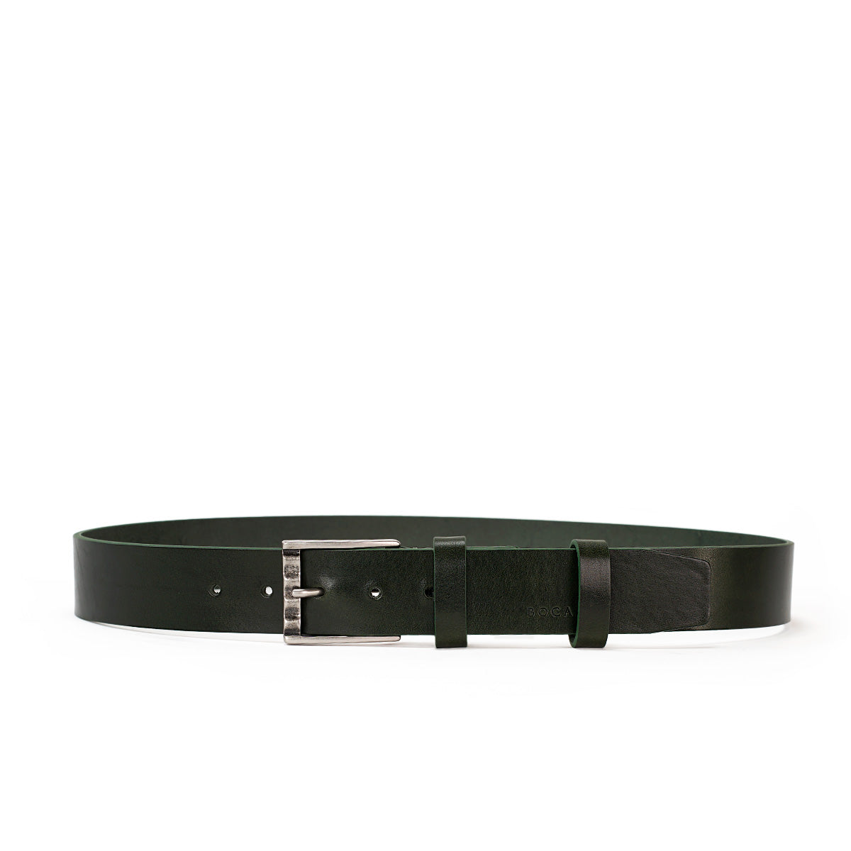 Italian Leather Belt, Jeans Collection, Dark Green 