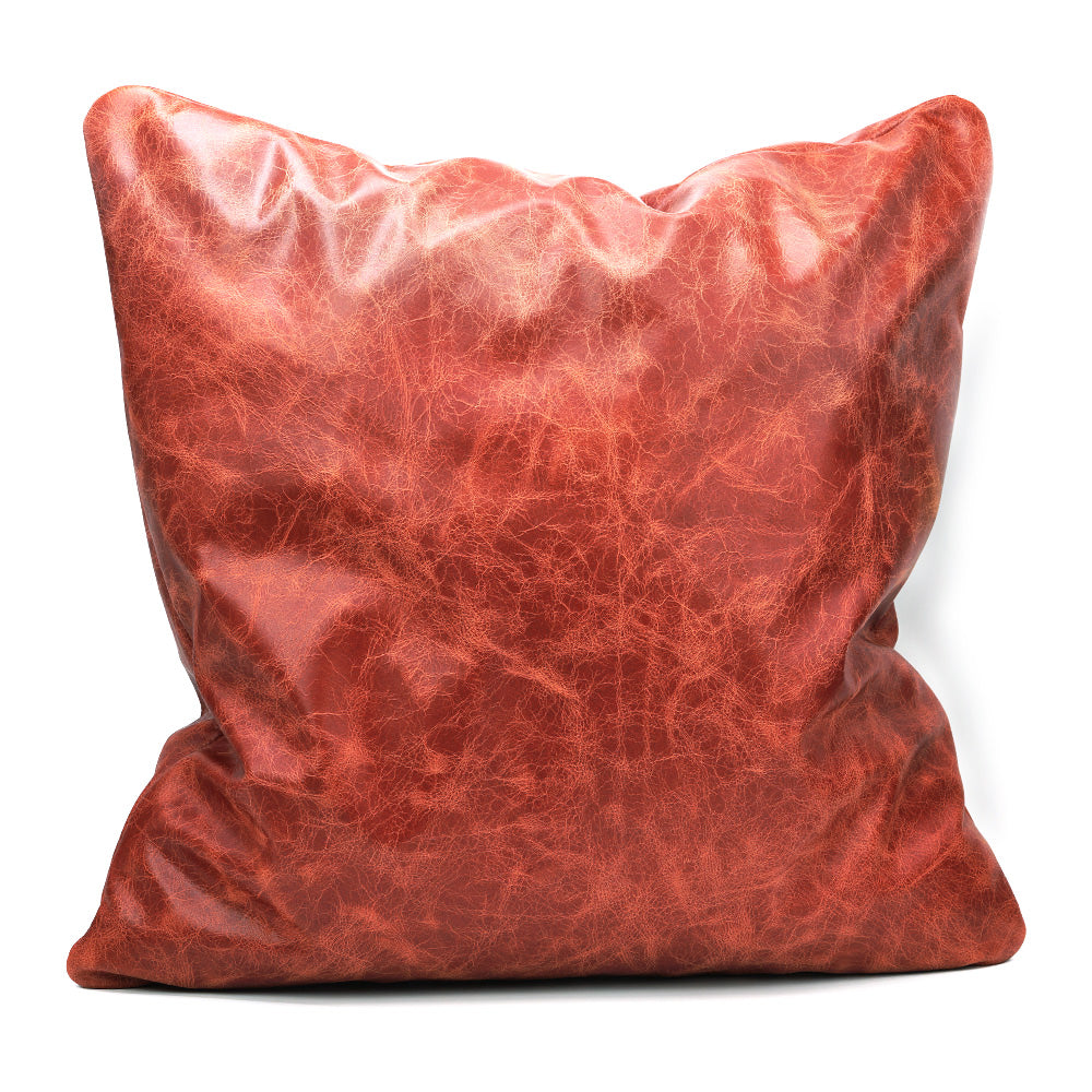Soft Leather Cushion, Antique Cognac