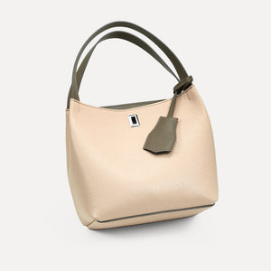 Rêve Bag, Nude & Taupe Textured Leather