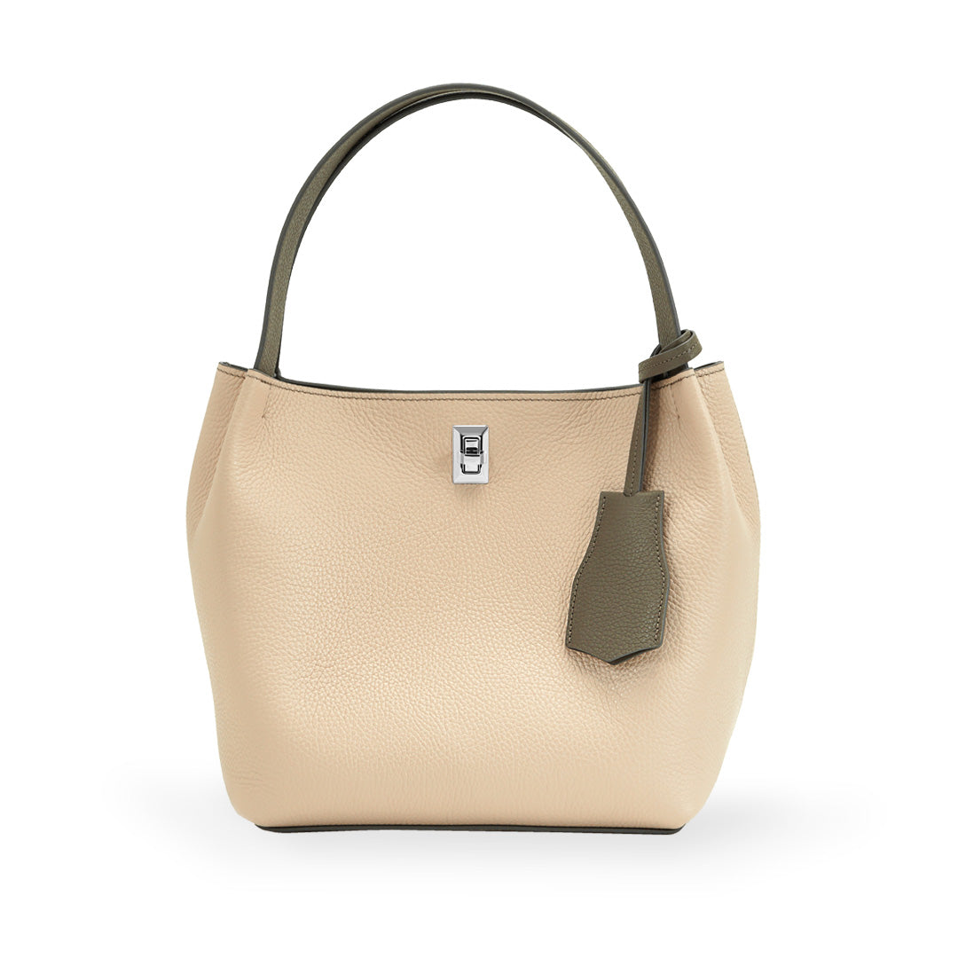 Rêve Bag, Nude & Taupe Textured Leather