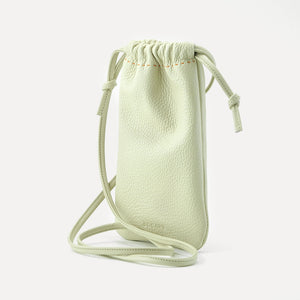 Soleil Phone Bag, Vanilla Cream Textured Leather