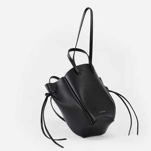 Voulez-Vous Bag, Textured Leather, Black