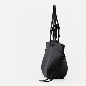 Voulez-Vous Bag, Textured Leather, Black