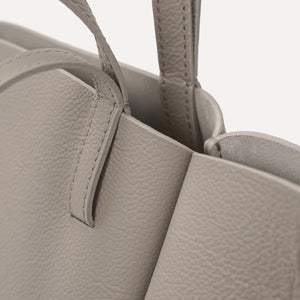 Voulez-Vous Leather Bag, Textured Leather, Greige