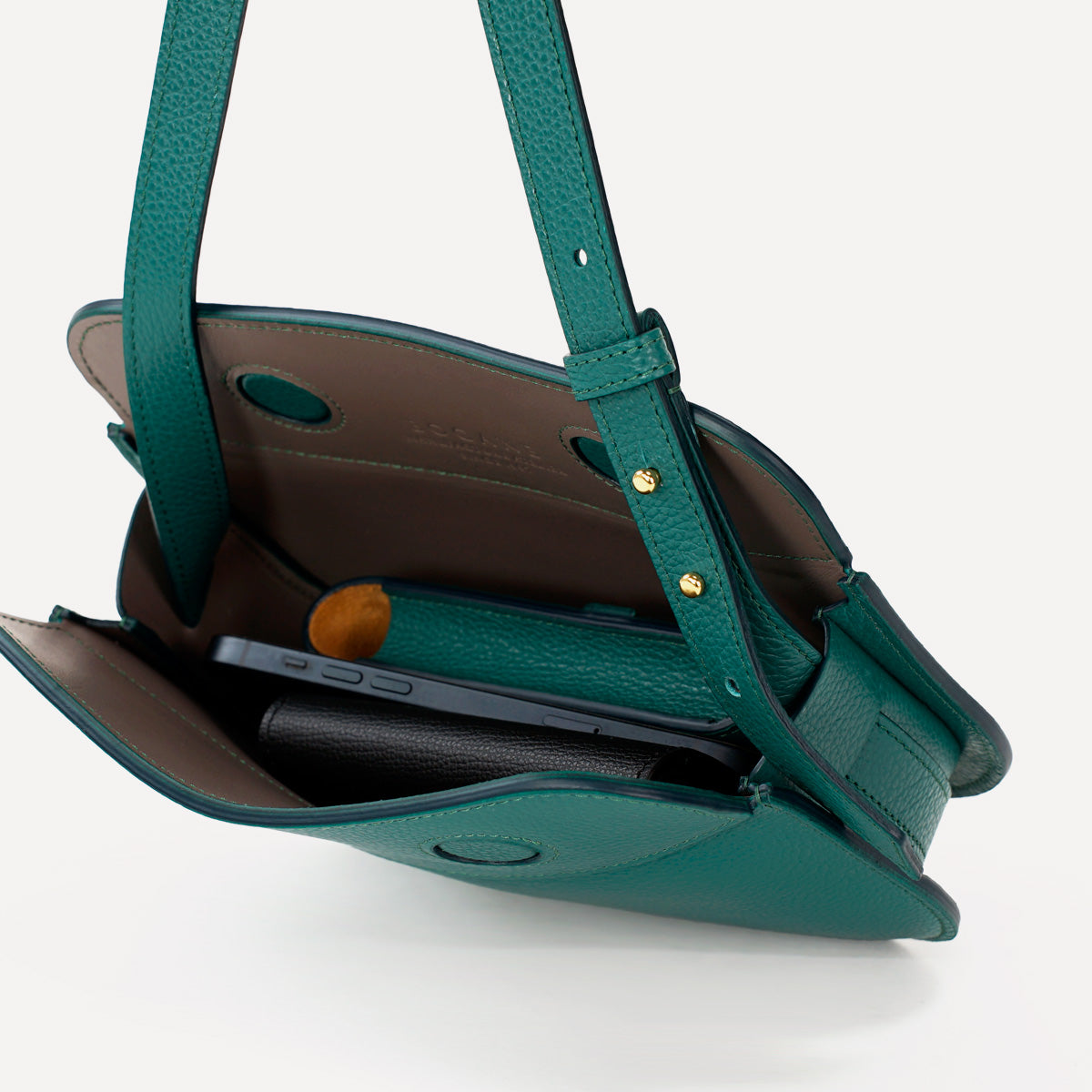 Demoiselle Bag, Textured Leather, Green Avocado