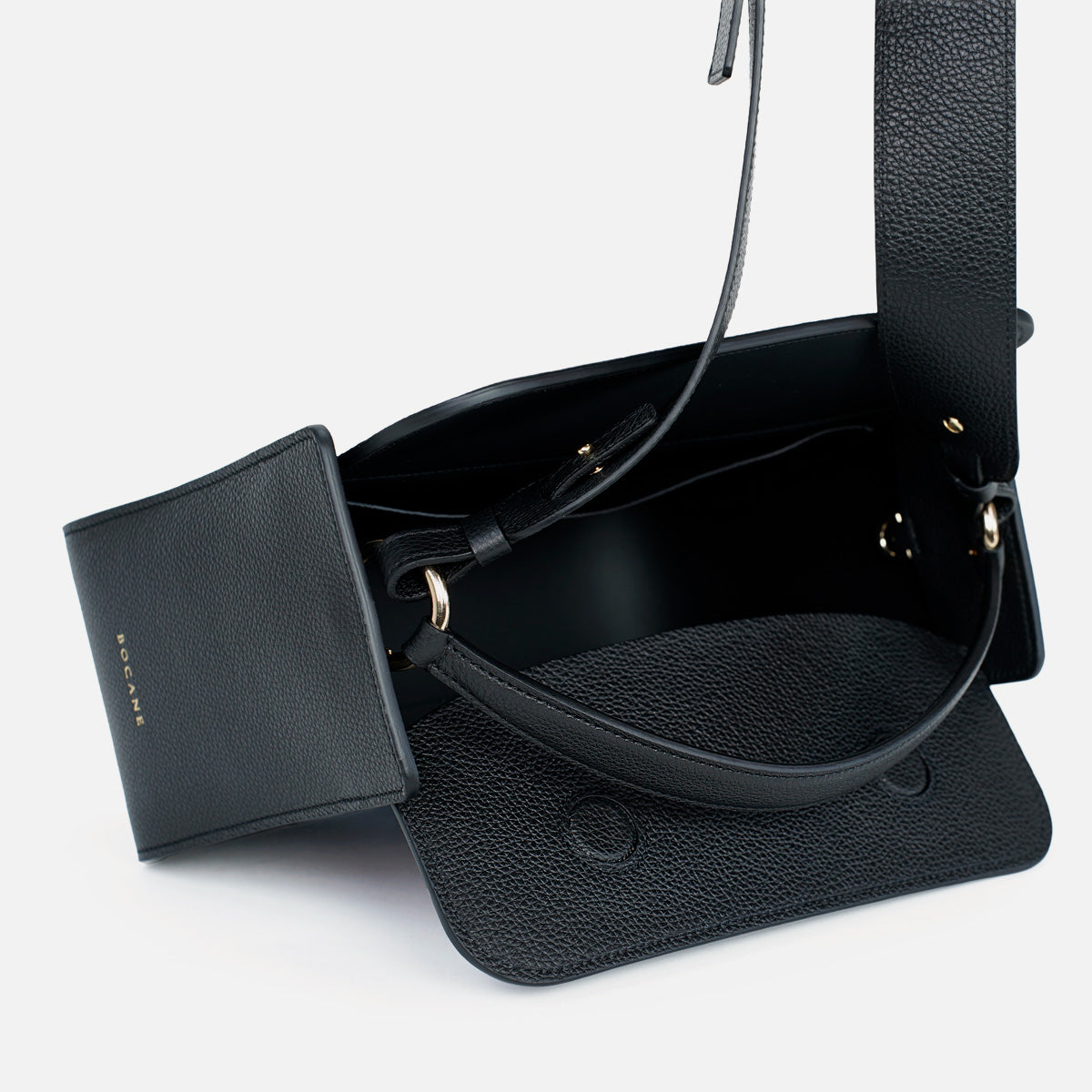 Toujours Bag, Textured Leather, Black