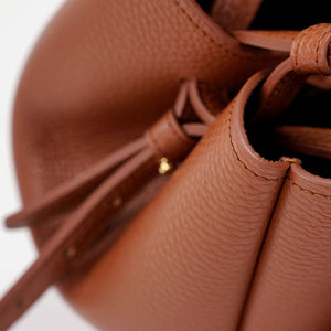 Mini Pétale Bag, Textured Leather, Cinnamon Color, with Extras