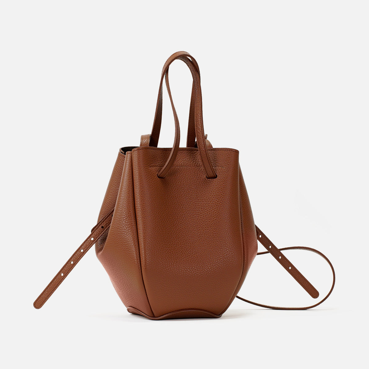 Pétale Bag, Textured Leather, Cinnamon Color, with Extras