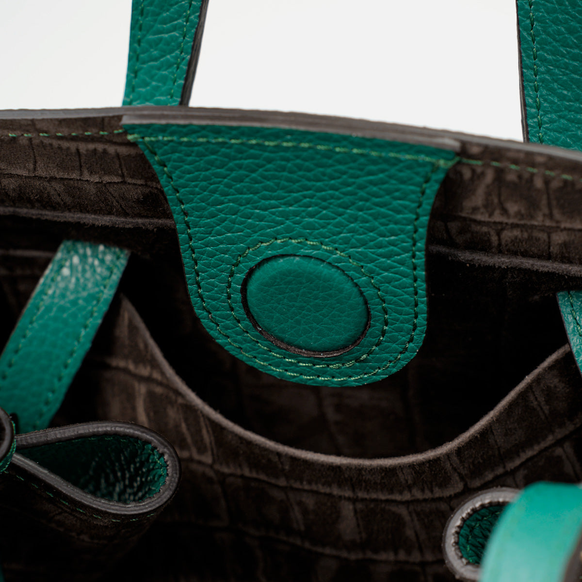 Pétale Bag, Textured Leather, Avocado Color, with Extras