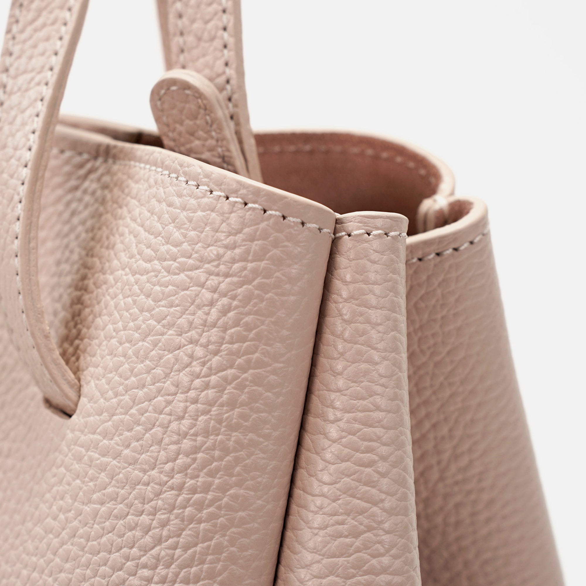 Mini Pétale Bag, Textured Leather, Vanilla Rose Cream, with Extras