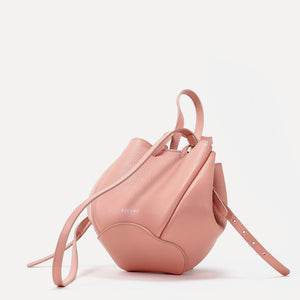 Mini Pétale Bag, Textured Leather, Rose Poudré, with Extras