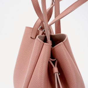 Mini Pétale Bag, Textured Leather, Rose Poudré, with Extras