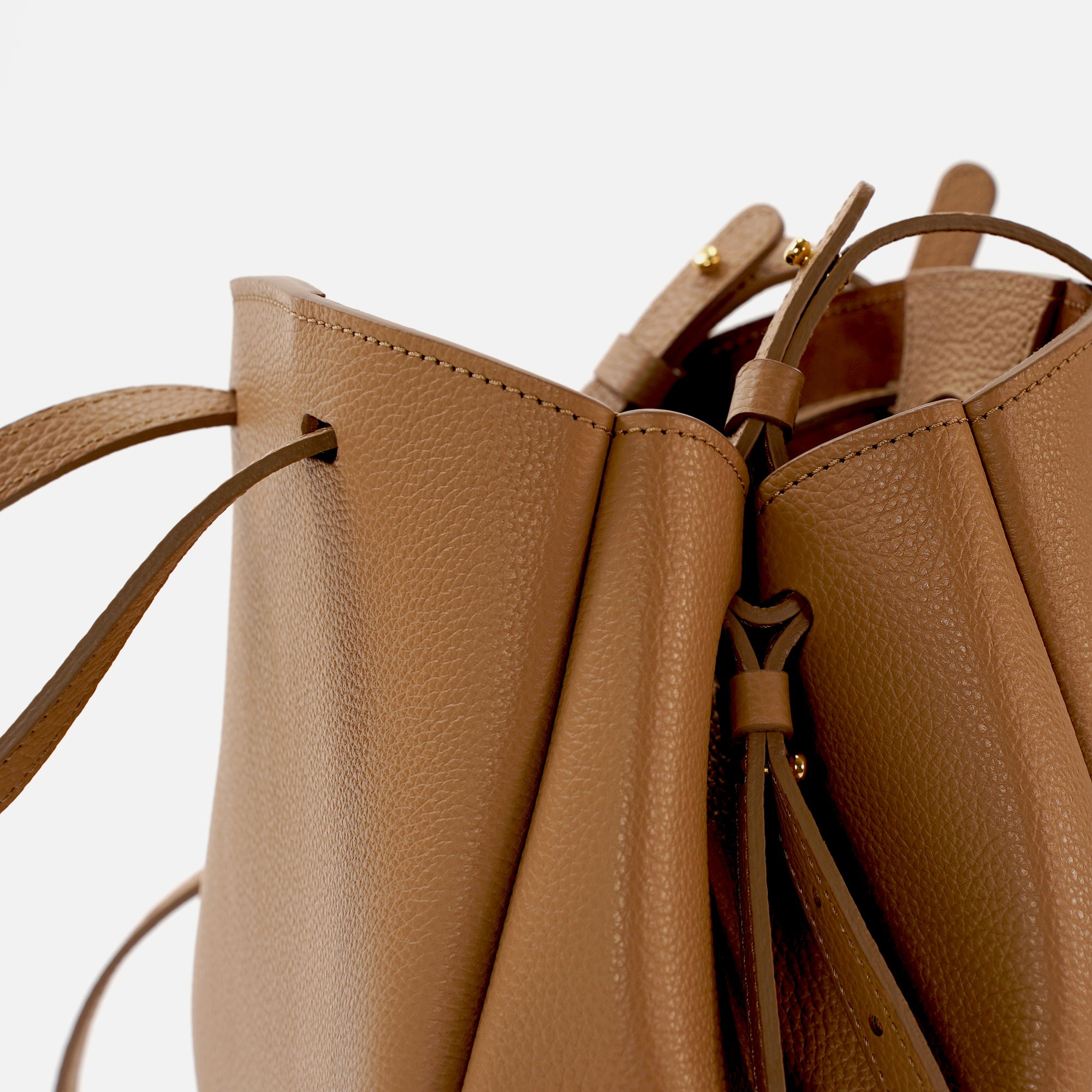 Mini Pétale Bag, Textured Leather, Cappuccino, with Extras