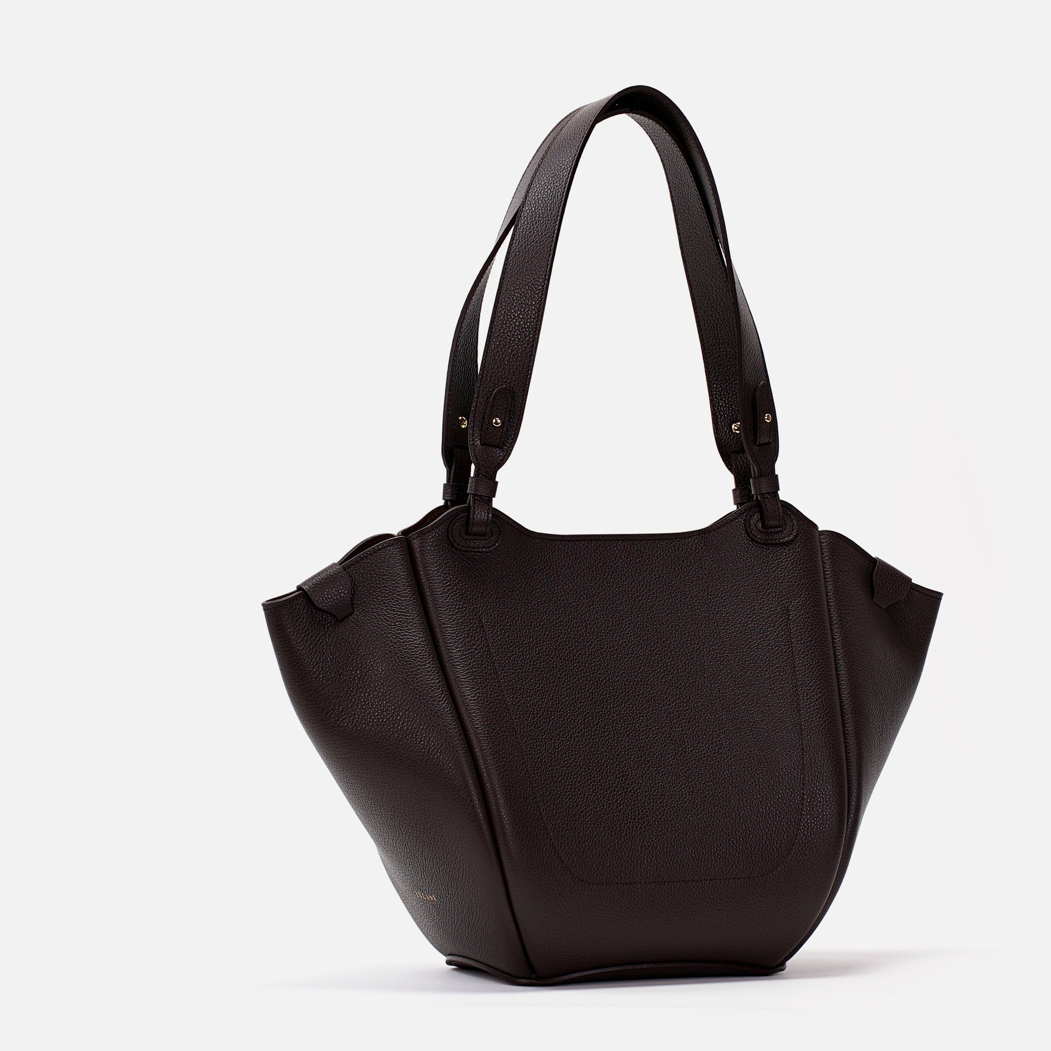 Orée Bag, Textured Leather, Dark Chocolate