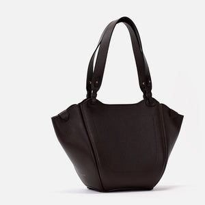 Orée Bag, Textured Leather, Dark Chocolate