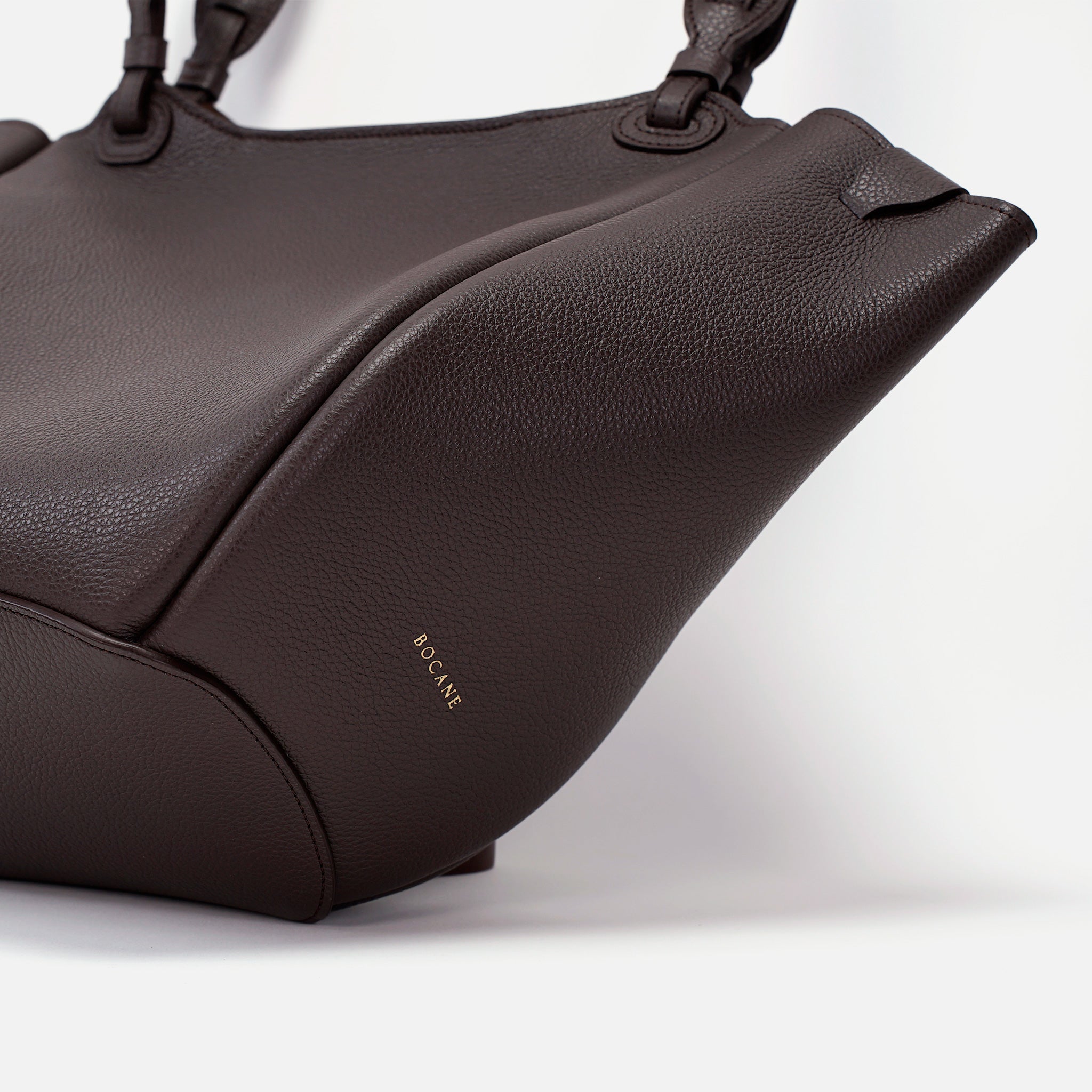 Orée Bag, Textured Leather, Dark Chocolate