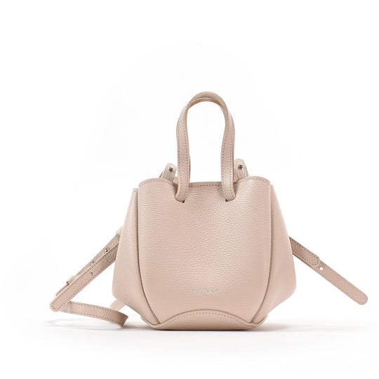 Bijou Pétale Bag, Textured Leather, Vanilla Rose Cream, with Extras