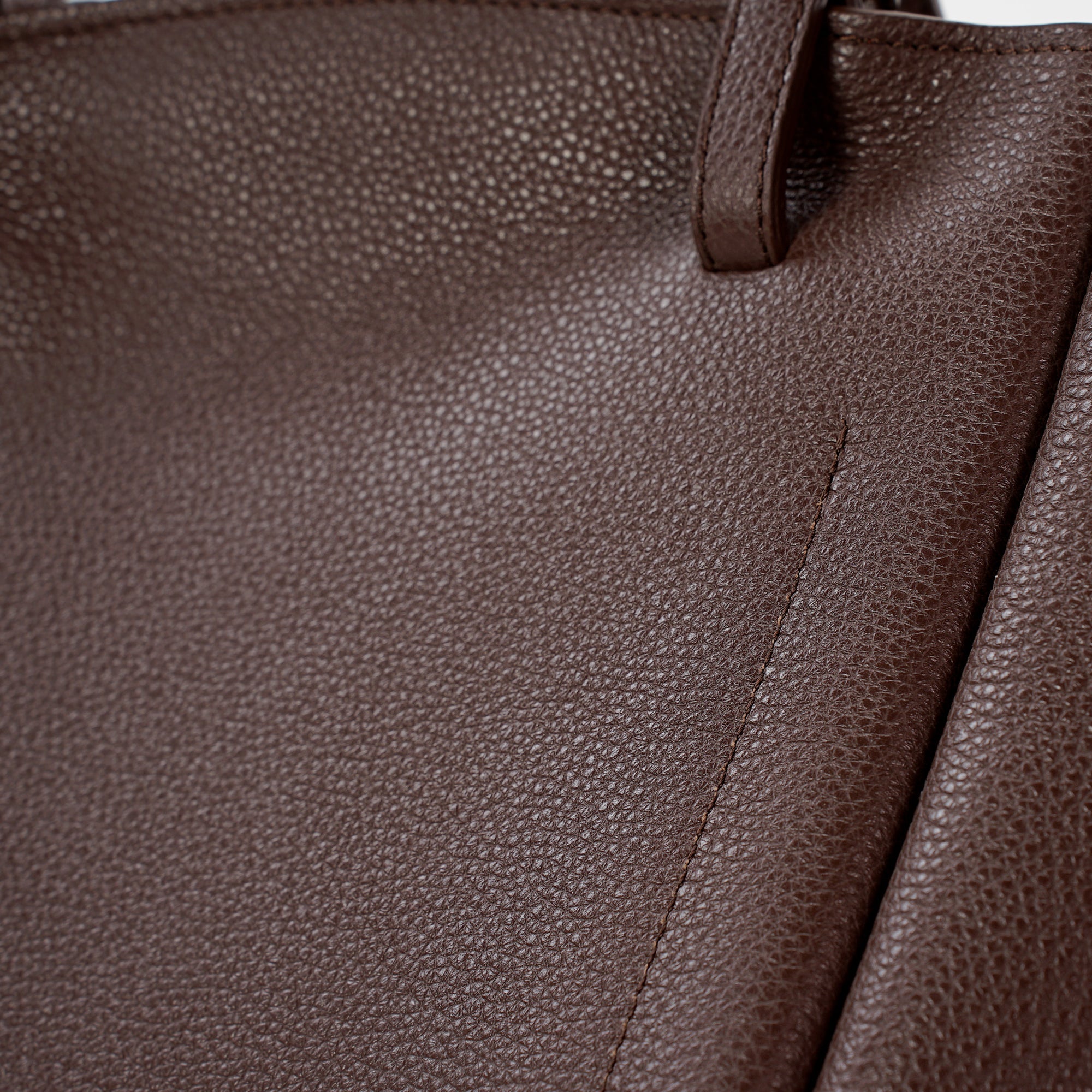 Maxi Voulez-Vous Bag, Textured Leather, Chocolate