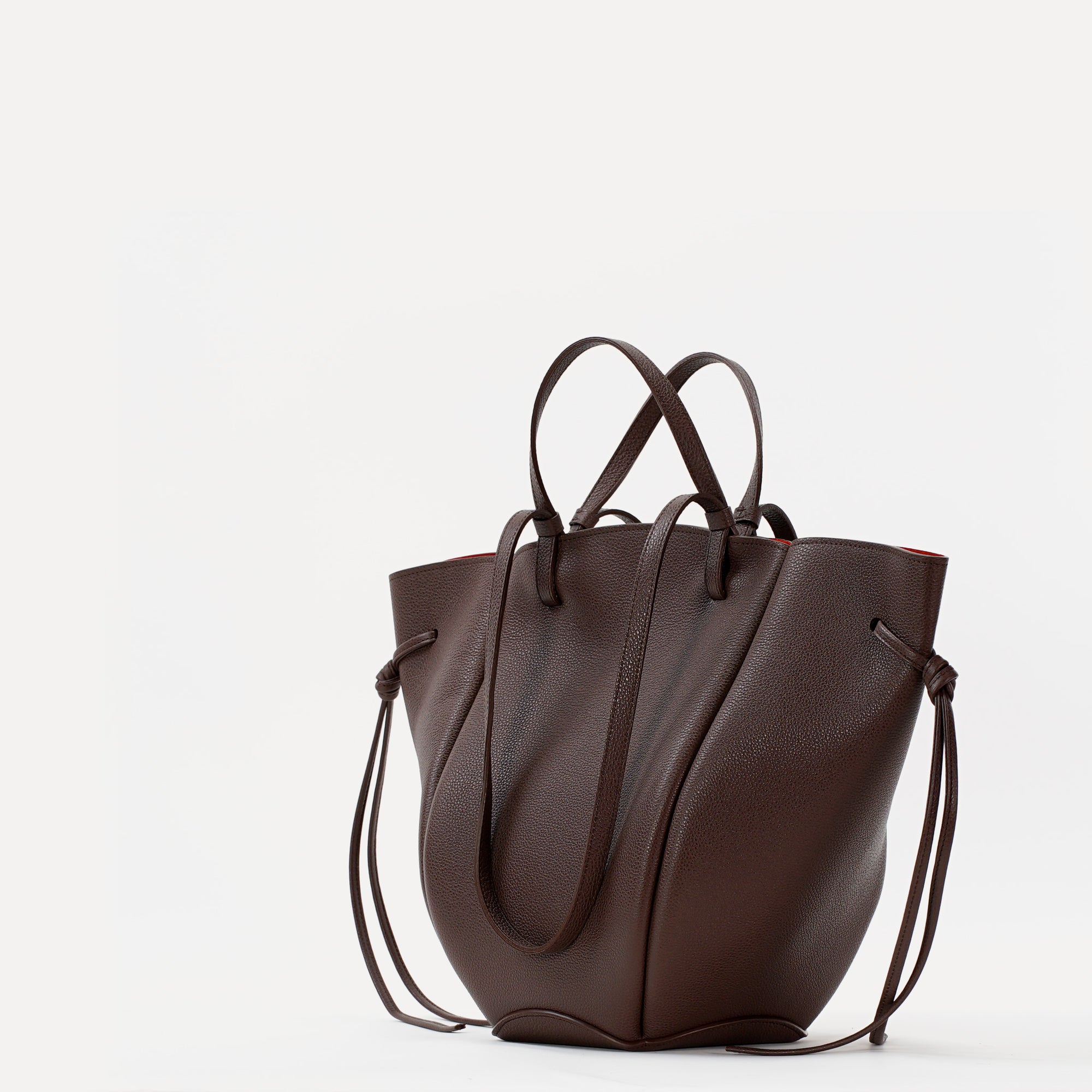 Maxi Voulez-Vous Bag, Textured Leather, Chocolate