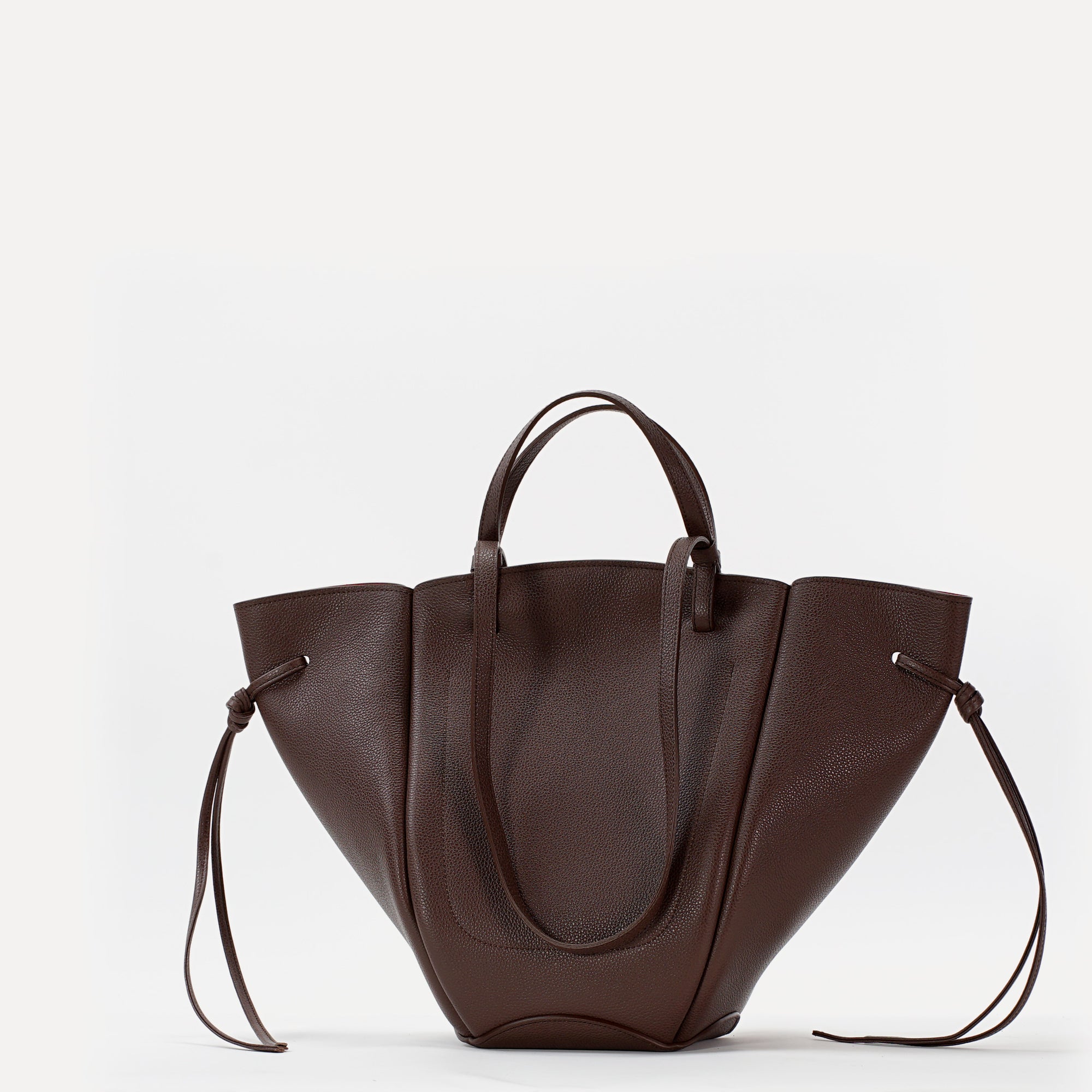 Maxi Voulez-Vous Bag, Textured Leather, Chocolate