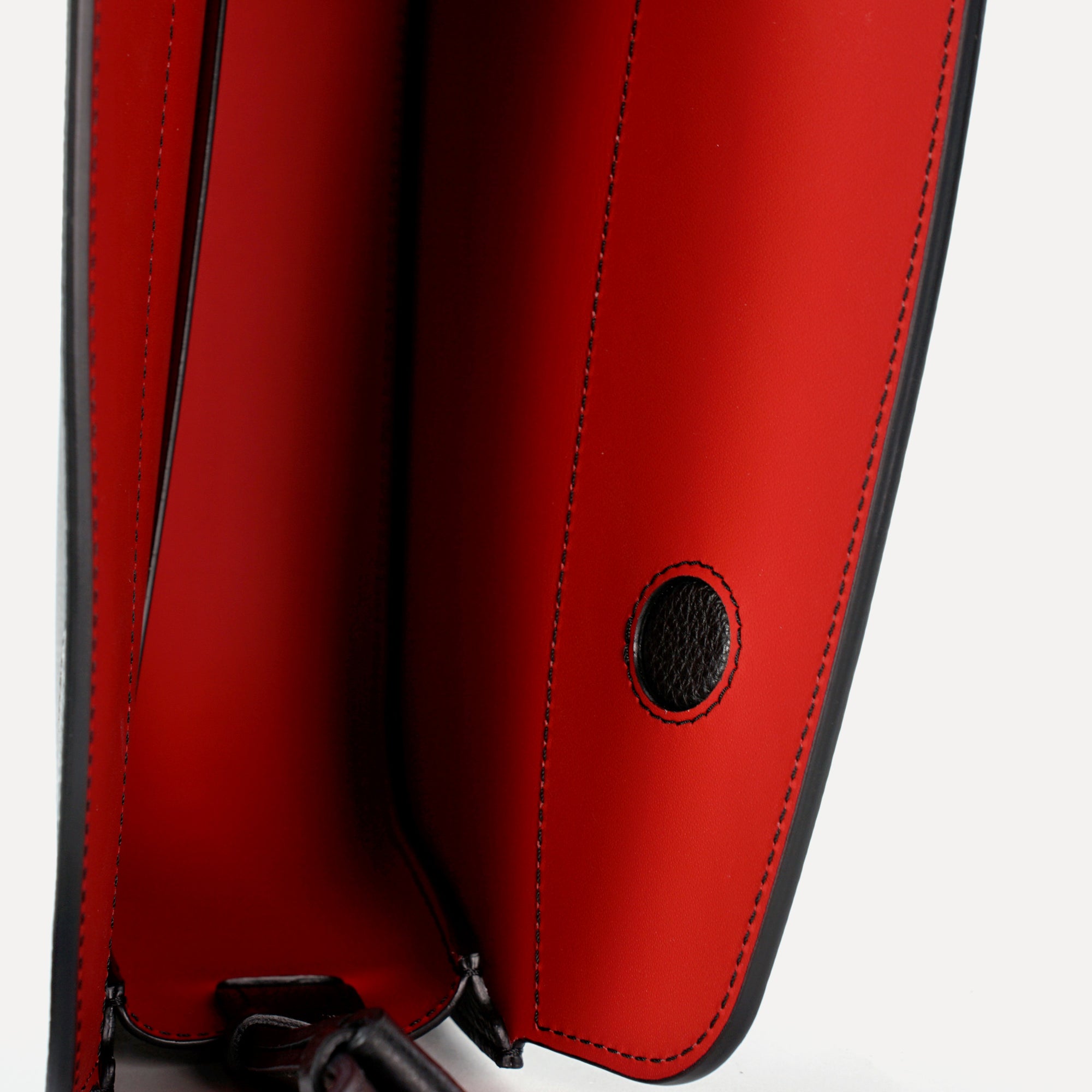 Maxi Demoiselle Bag, Textured Leather, Black