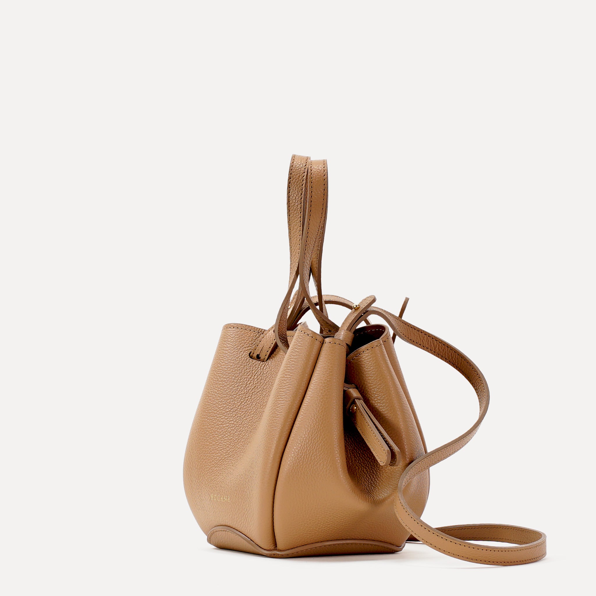 Bijou Pétale Bag, Textured Leather, Cappuccino, with Extras