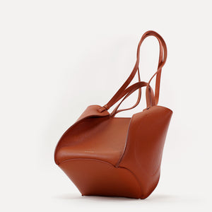 Amarante Bag, Textured Leather, Chocolate