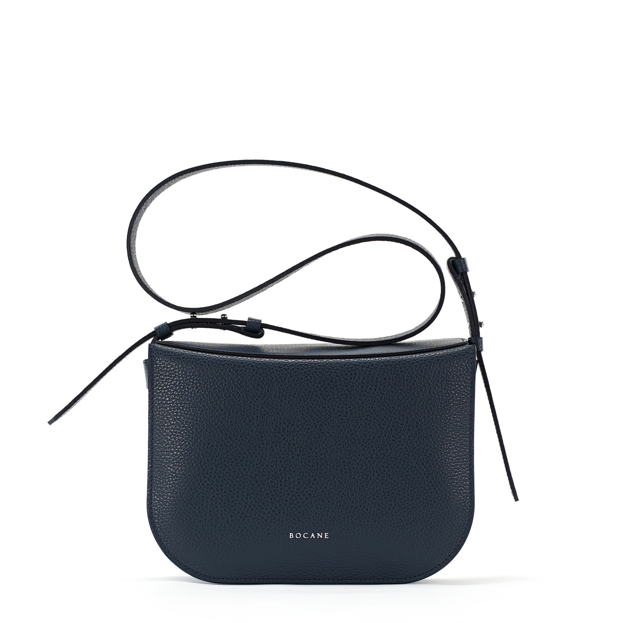 Midi Demoiselle Bag, Textured Leather, Avio Blue