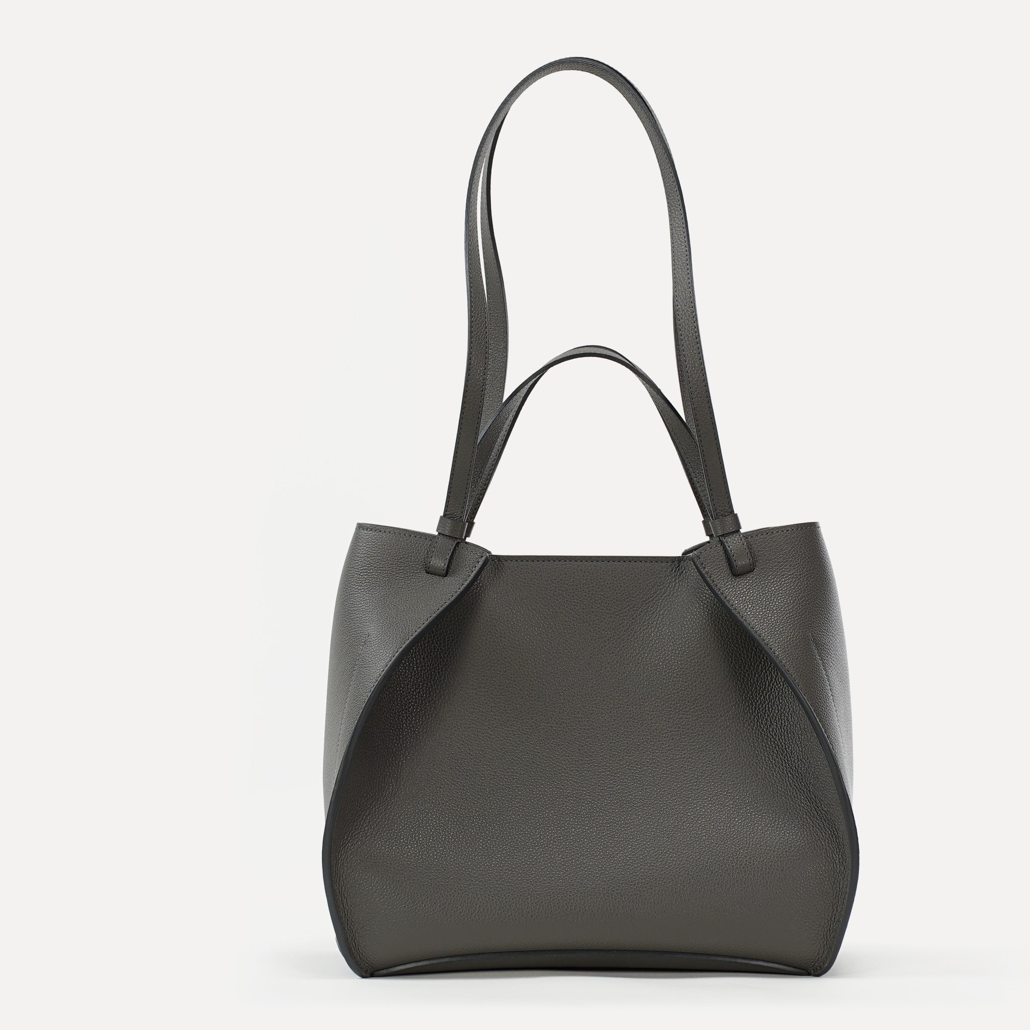 Amarante Bag, Textured Leather, Chocolate