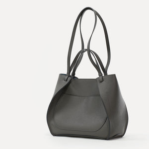Amarante Bag, Textured Leather, Chocolate