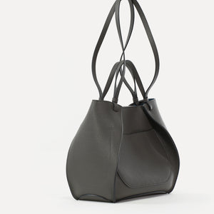 Amarante Bag, Textured Leather, Chocolate