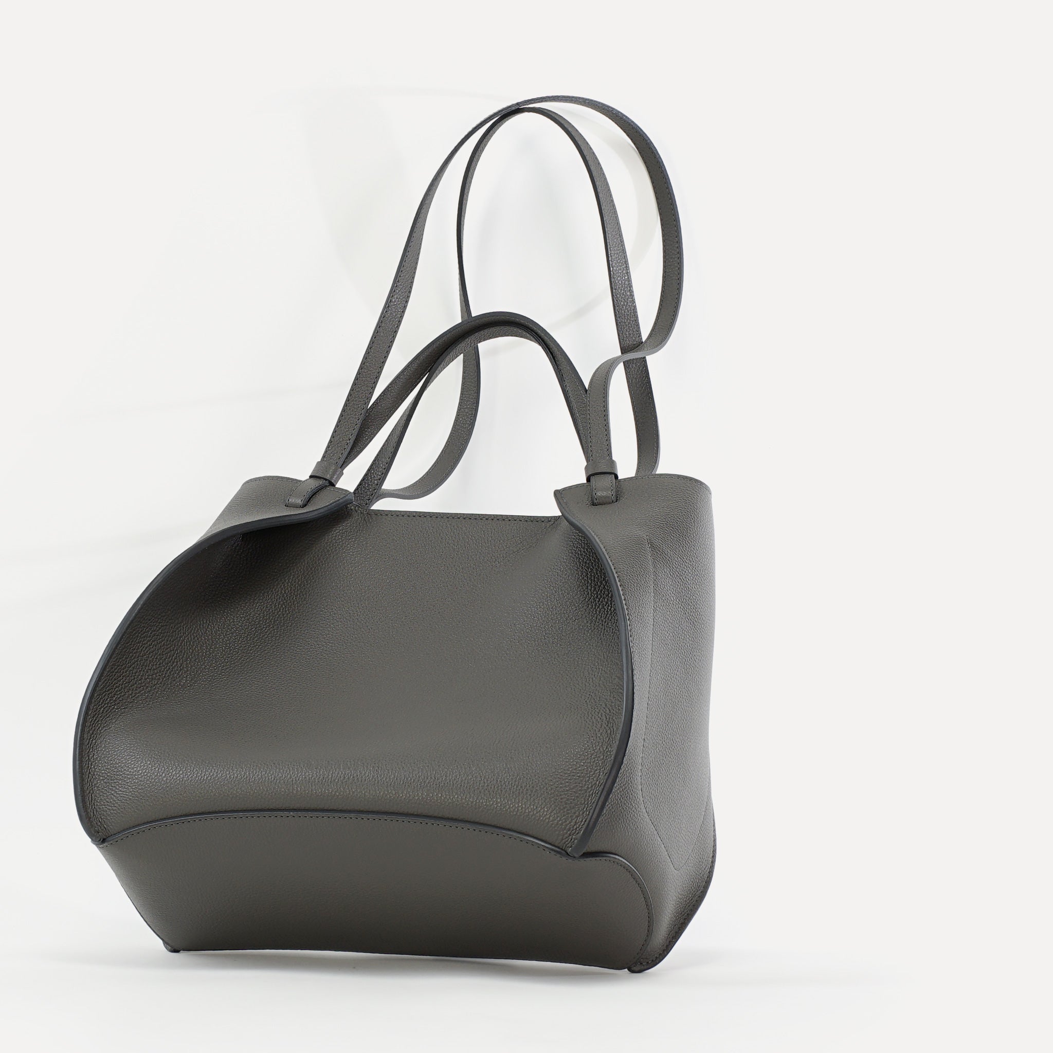 Amarante Bag, Textured Leather, Chocolate