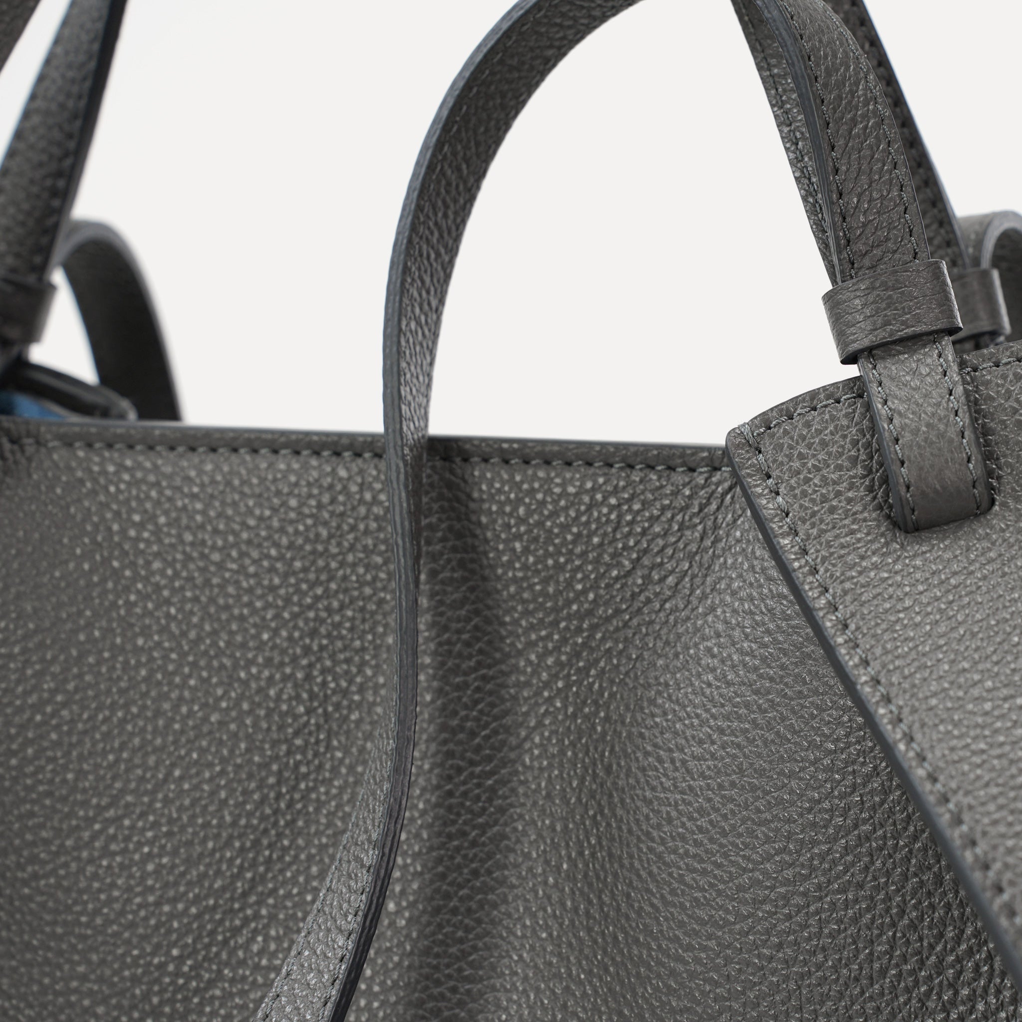 Amarante Bag, Textured Leather, Chocolate