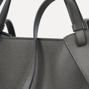 Amarante Bag, Textured Leather, Chocolate