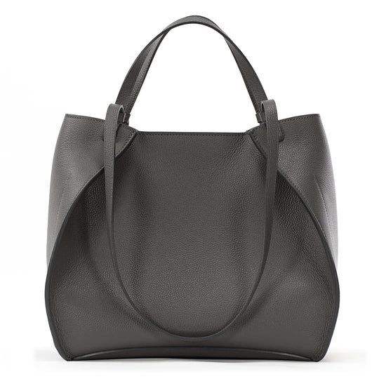 Amarante Bag, Textured Leather, Chocolate