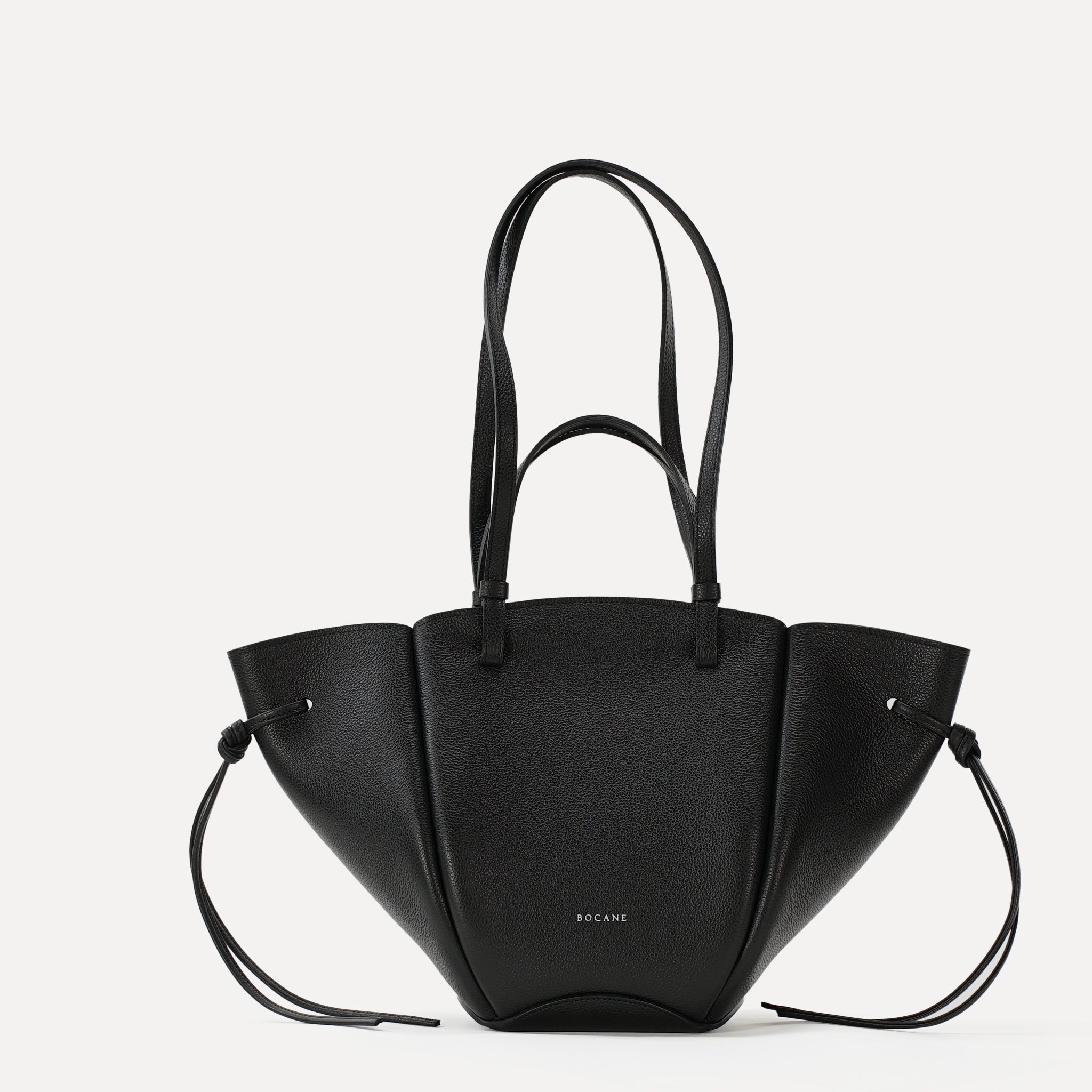 Midi Voulez-Vous Bag, Textured Leather, Black
