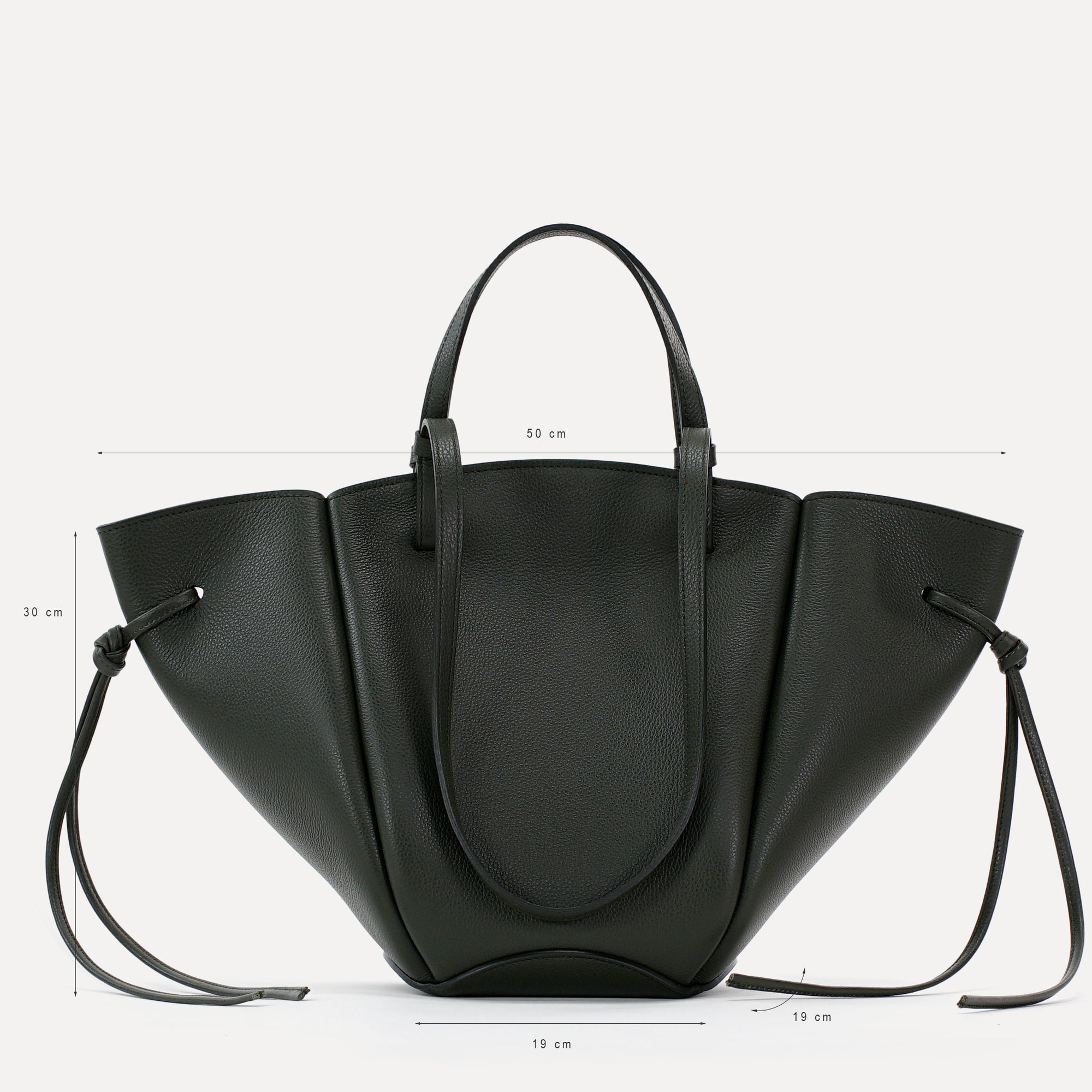 Midi Voulez-Vous Bag, Textured Leather, Green Loden