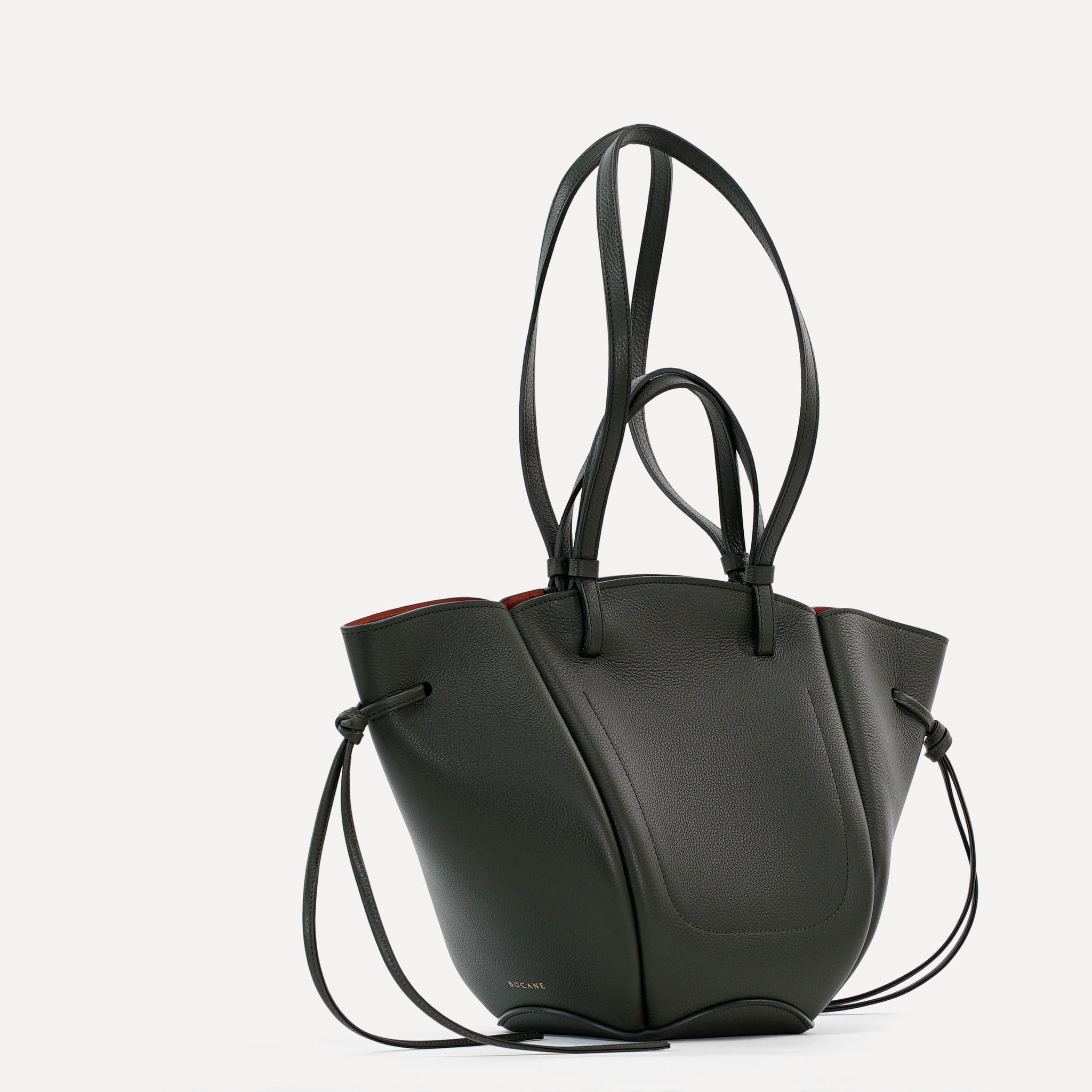 Midi Voulez-Vous Bag, Textured Leather, Green Loden