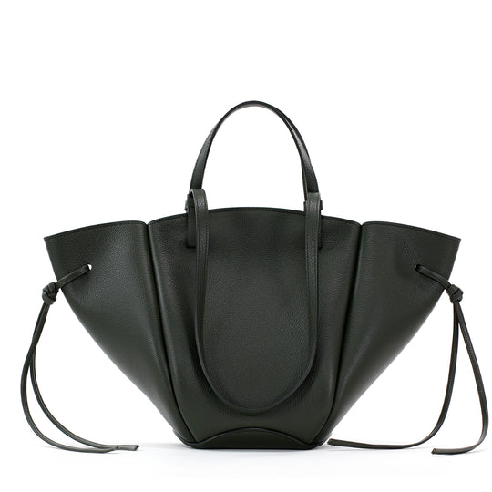 Midi Voulez-Vous Bag, Textured Leather, Green Loden