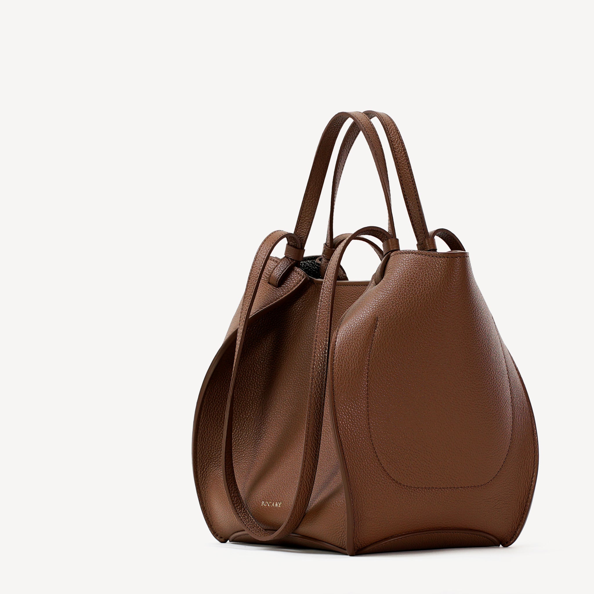 Amarante Bag, Textured Leather, Hazelnut