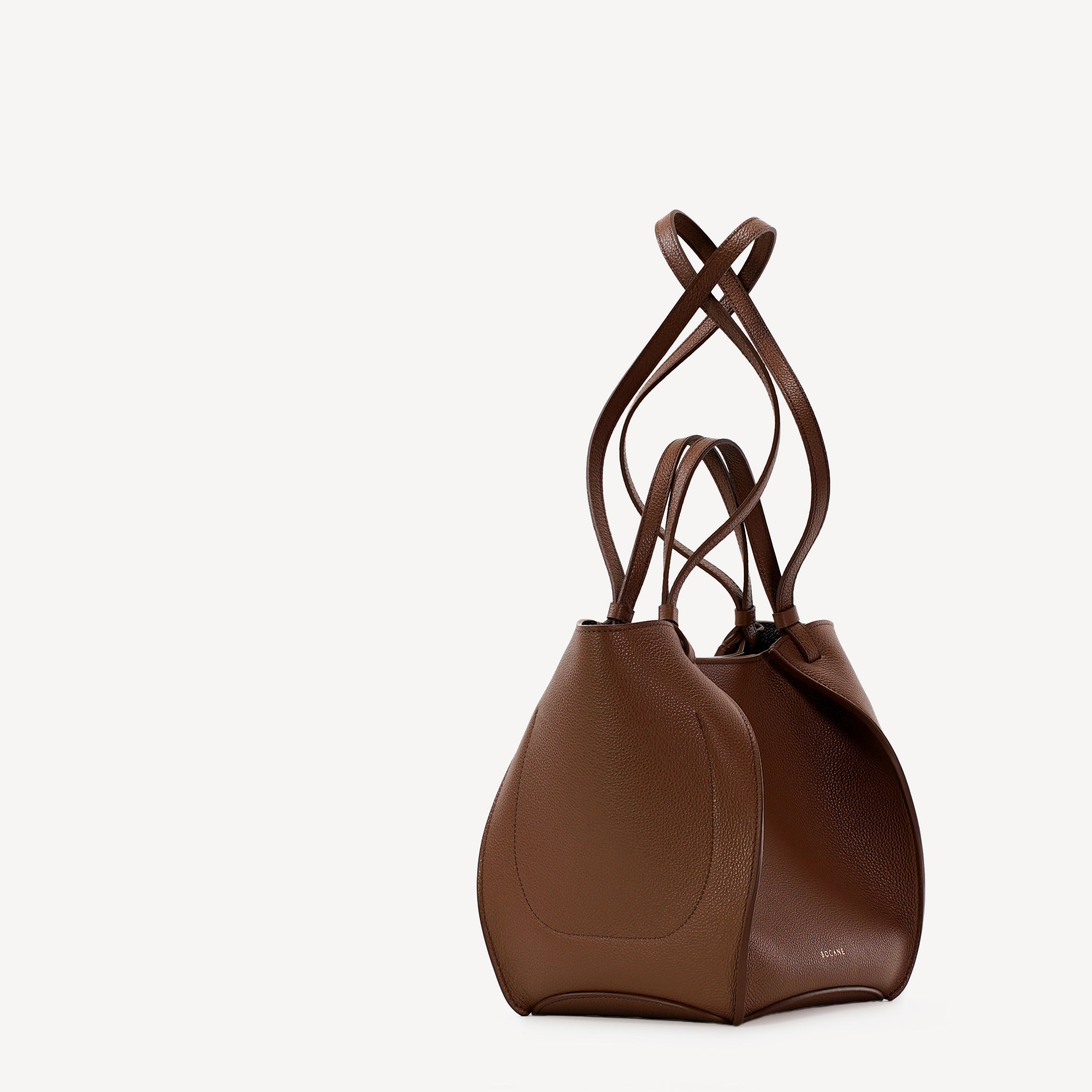 Amarante Bag, Textured Leather, Hazelnut
