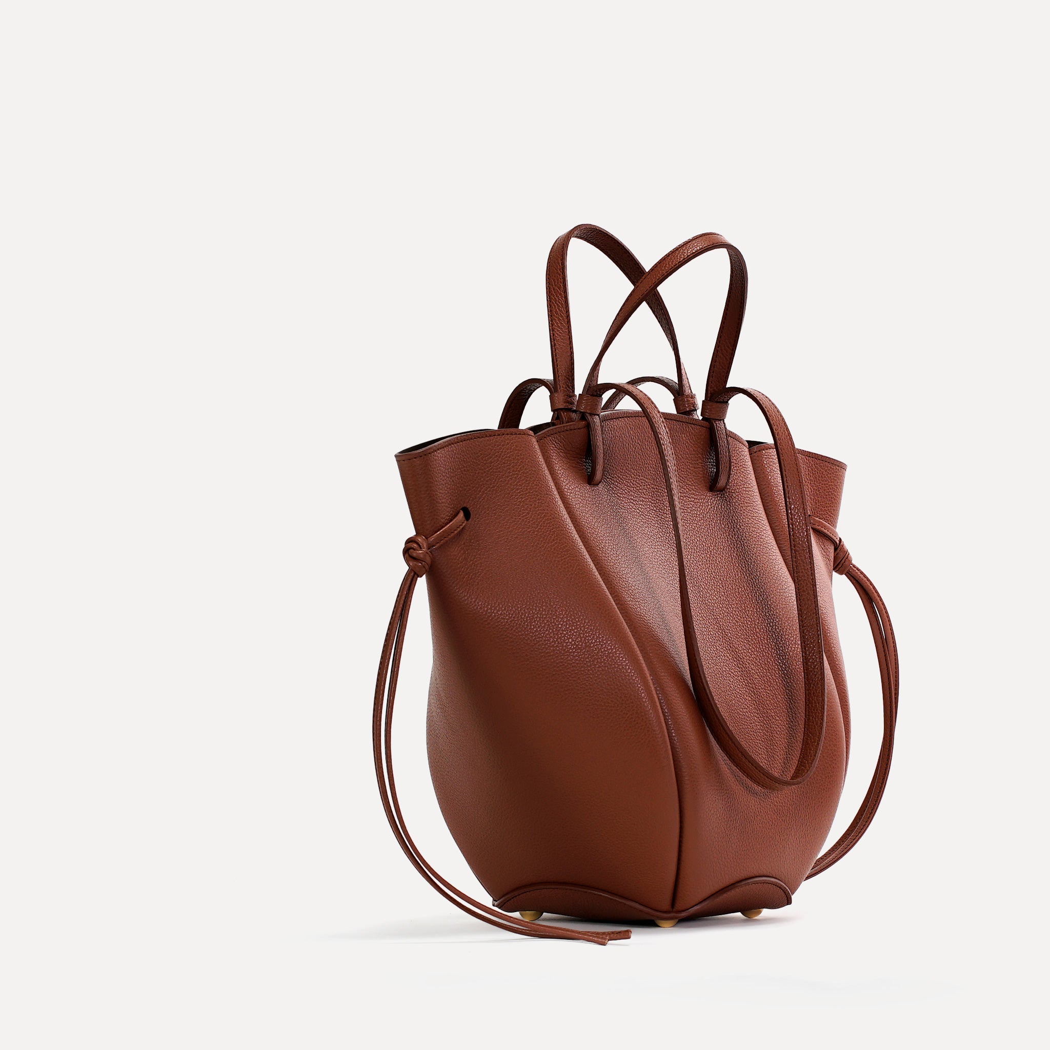 Maxi Voulez-Vous Bag, Textured Leather, Cinnamon