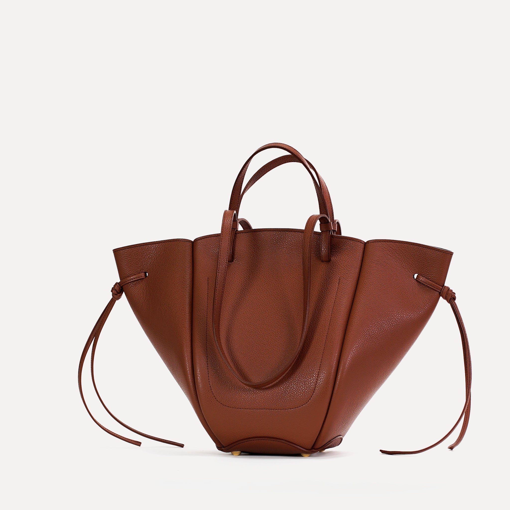 Maxi Voulez-Vous Bag, Textured Leather, Cinnamon