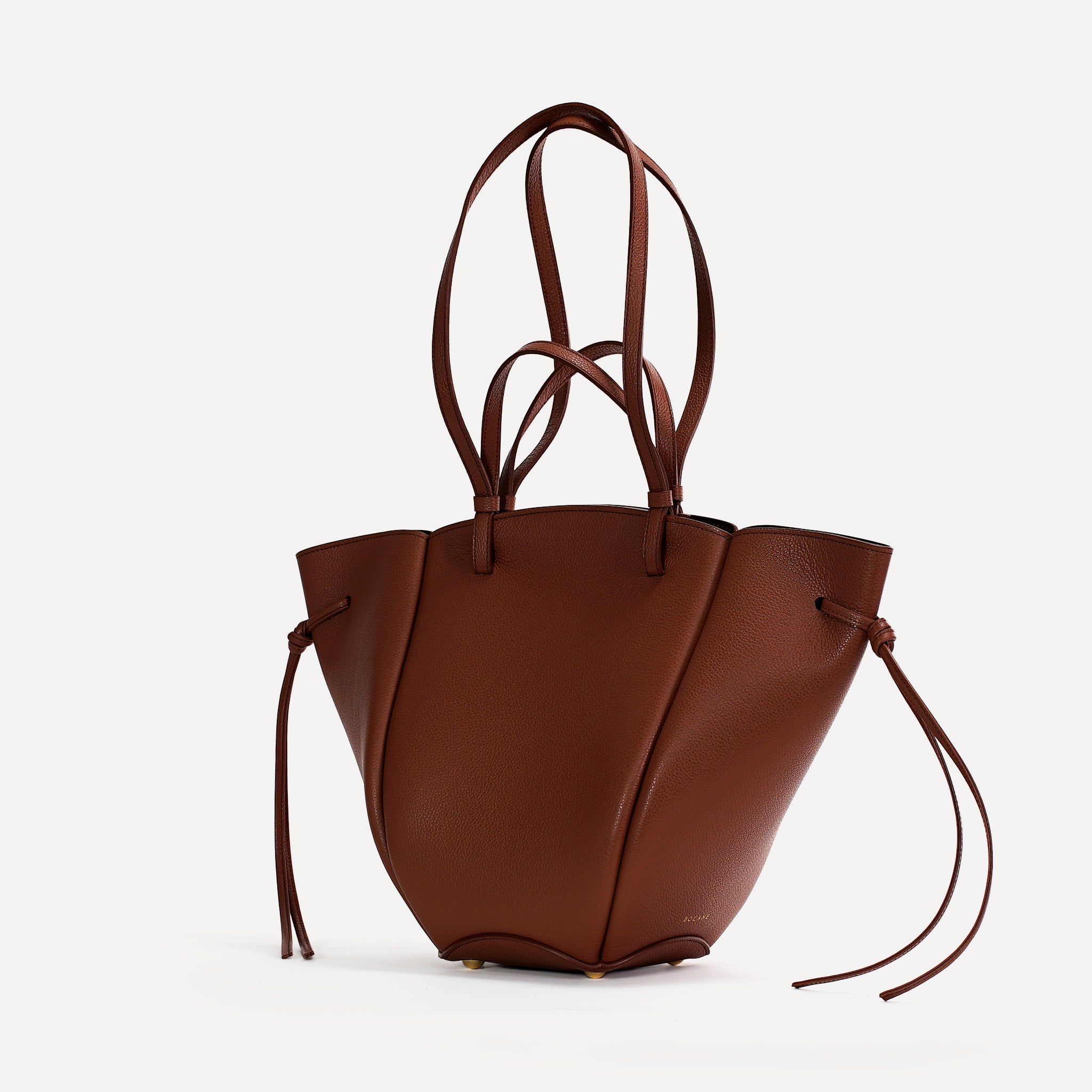 Maxi Voulez-Vous Bag, Textured Leather, Cinnamon